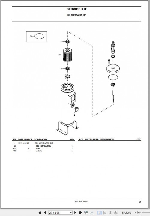 Atlas Copco Portable Compressors XAS 47 Kd Spare Parts List 2005 1