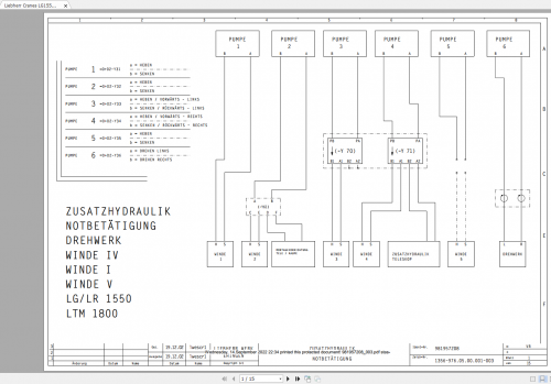 Liebherr Cranes LGD1550 LG1550 LR1550 73713 Operators Manual, Liccon Error Code & Schematic 2