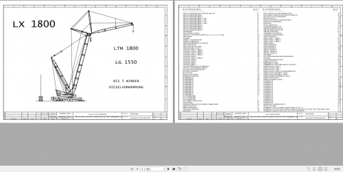 Liebherr Cranes LGD1550 LG1550 LR1550 73713 Operators Manual, Liccon Error Code & Schematic 3