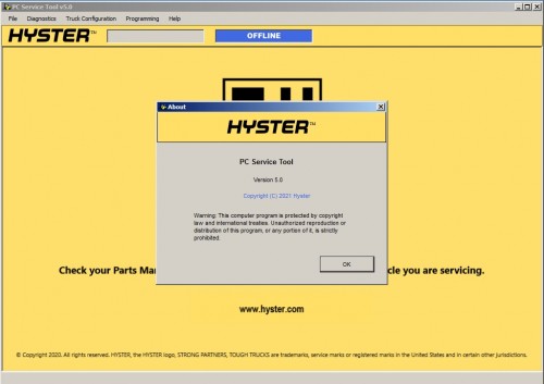 Hyster PC Service Tool v5.0 09.2022 Diagnostic Software DVD