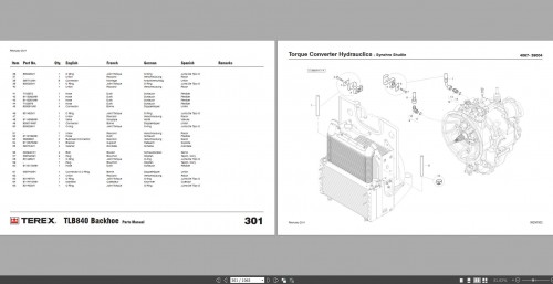 Terex Backhoe Loader TLB840 PS Spare Parts Catalogue 2