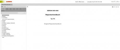 CLAAS WebTIC Offline DE German 10.2022 Operator Manual, Repair Manual & Service Documentation DVD (4