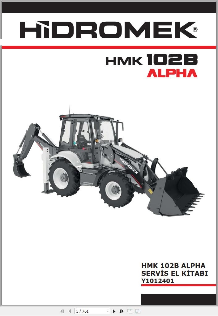 Hidromek Backhoe Loader HMK 102B Alpha Service Manual TR Auto Repair