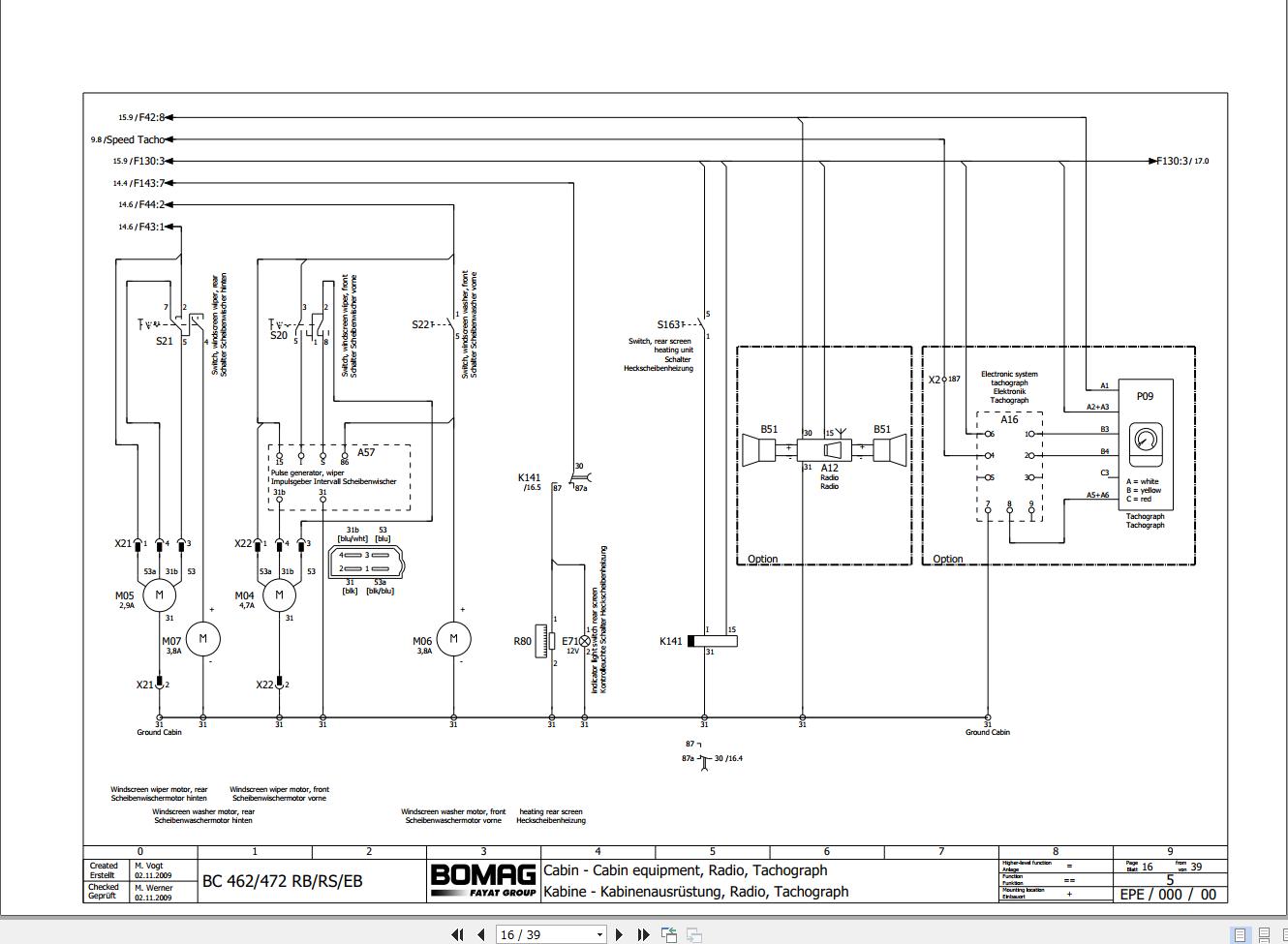 Bomag BC 462-472 RB-RS-EB Function.5 Wiring Diagram 2009 | Auto Repair ...