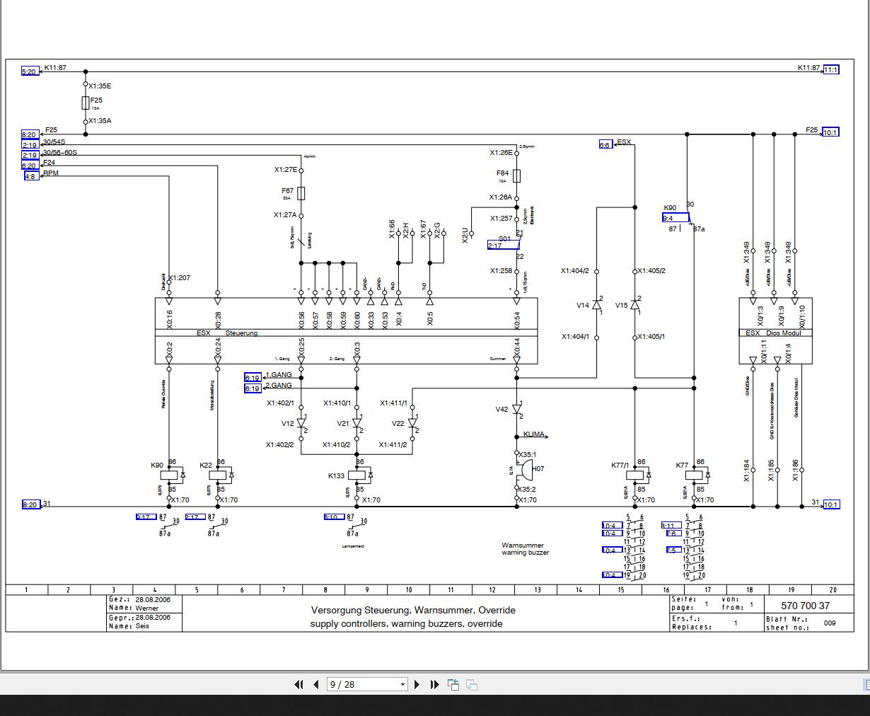 Bomag BC 772...1172 RB Tier III Drawing-No.57070037 Circuit Diagram ...