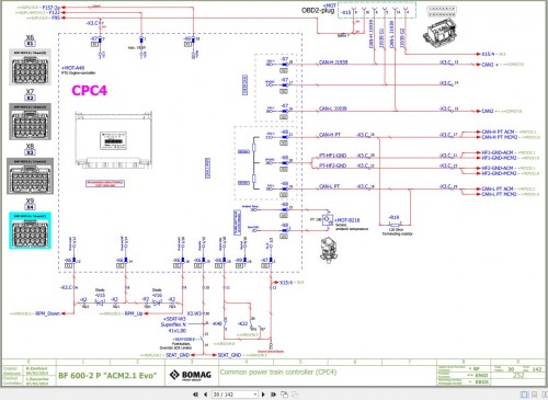 Bomag BF 600 2 P ACM2.1 EVO Function.252 Wiring Diagram 2014 EN IT 1