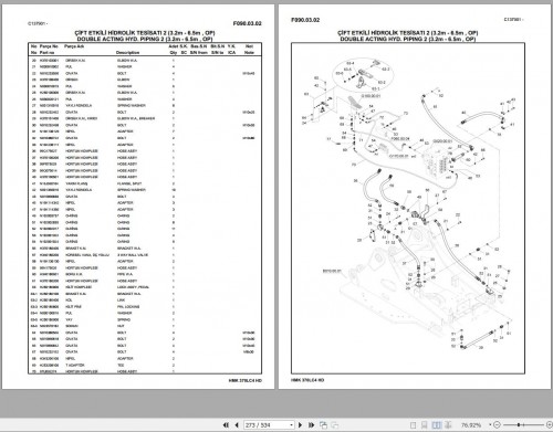 Hidromek Excavator HMK 370 LC4 HD Spare Parts Catalog C137901 Izusu Engine EN TR 1