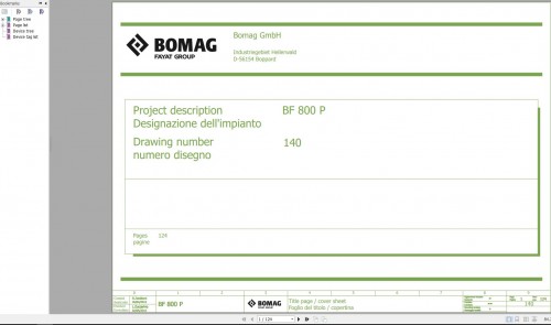 Bomag BF800P Wiring Diagram Function.140 2012 EN IT