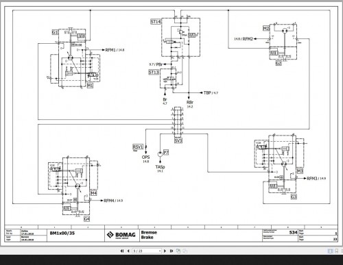 Bomag BM1x00 35 Hydraulic Schematic Tier 3 4 final Function.534 2018 EN DE 1