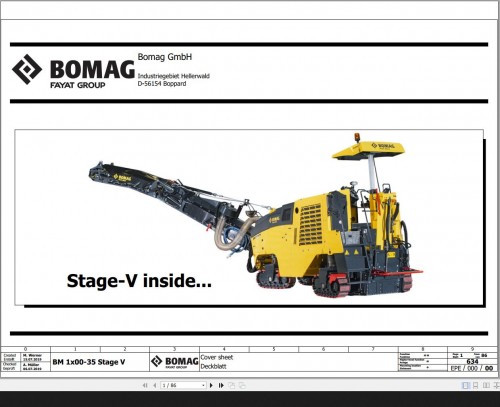 Bomag BM1x00 35 Wiring Diagram Stage V Function.634 2019 EN DE