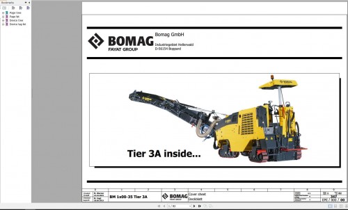 Bomag BM1x00 35 Wiring Diagram Tier 3A Function.347 2015 EN DE