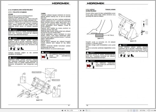 Hidromek Backhoe Loader HMK102B Operation and Maintenance Manual Y1012370 TR 1