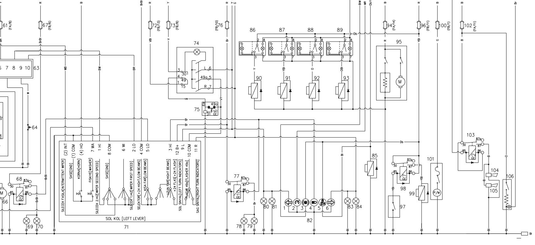 Hidromek Excavator HMK200W-3B Electrical Schematic Isuzu Engine | Auto ...