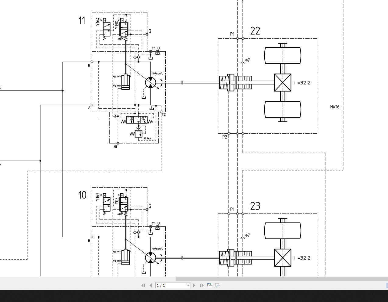 Bomag Bw24-27rh538 Hydraulic Schematic Drawing-no A53811000 2006 En De 