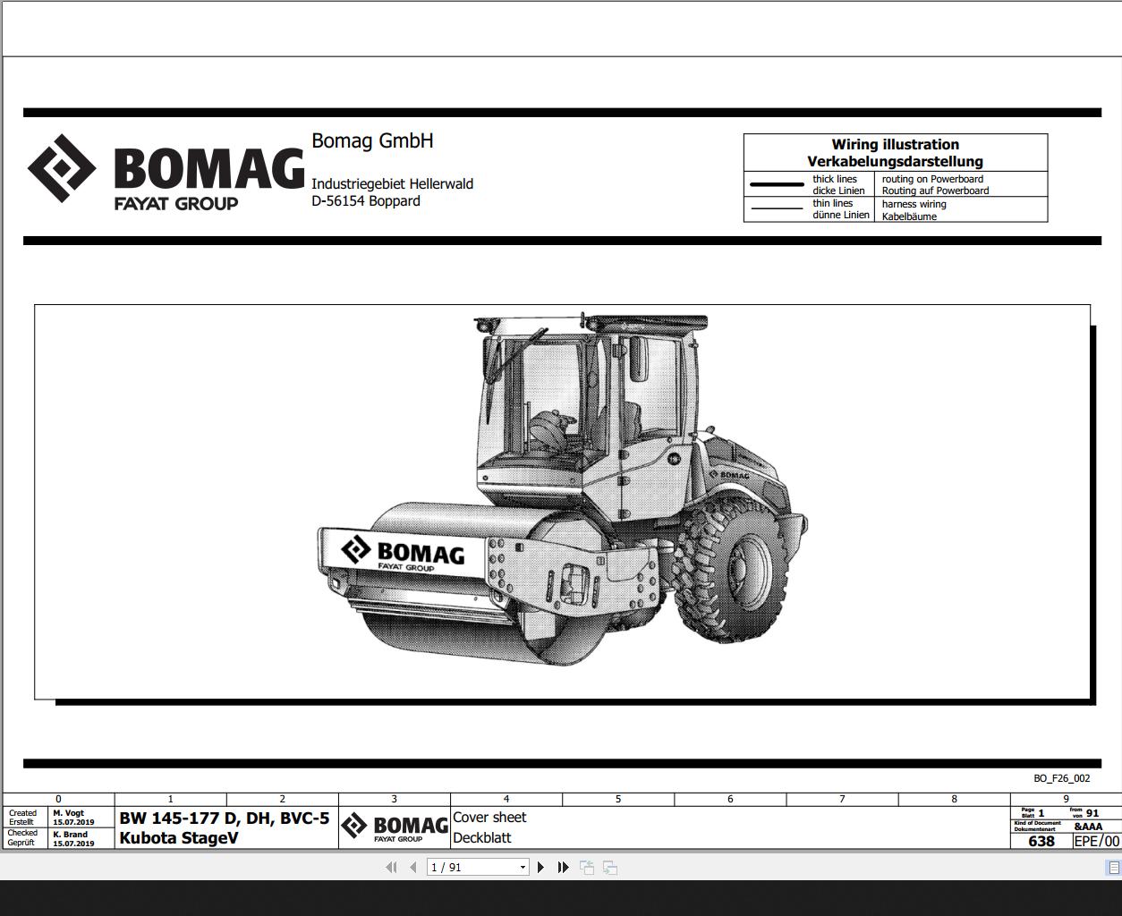 Bomag Bw D Dh Bvc Kubota Stage V Wiring Diagram Function