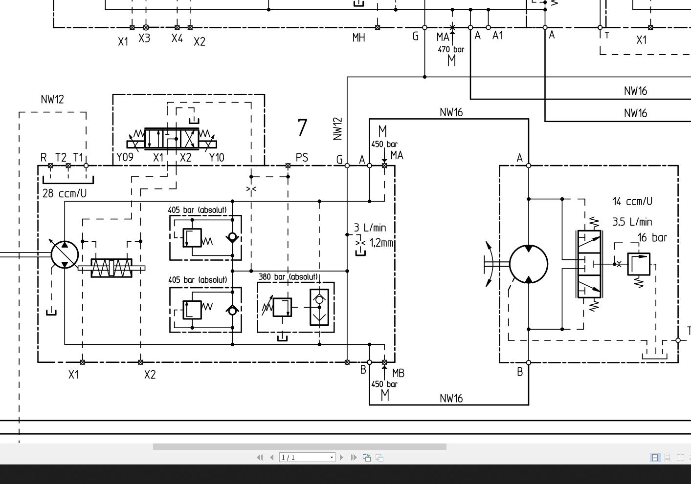 Bomag BW202AD-50 BW202ADO-50 Hydraulic Schematic Drawing No A92112593 ...