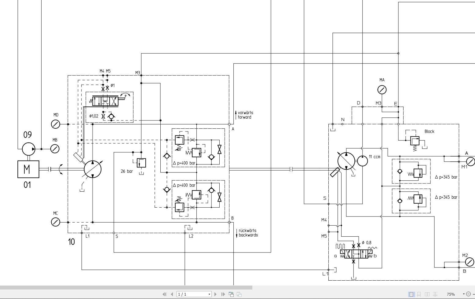 Bomag BW212-213 D_PD-40 Hydraulic Schematic Drawing-No A58120210_02 ...