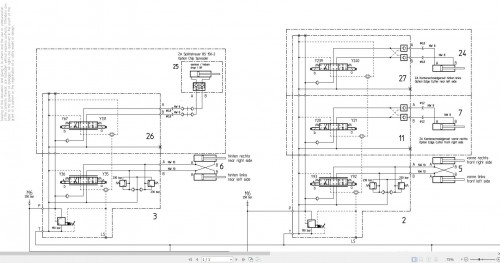 Bomag BW154AP 4AM Hydraulic Schematic Drawing No 87610101 4 2008 EN DE 1