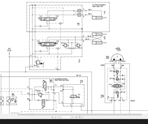 Bomag BW154AP AM Hydraulic Schematic Drawing No 87610101 2008 EN DE 1