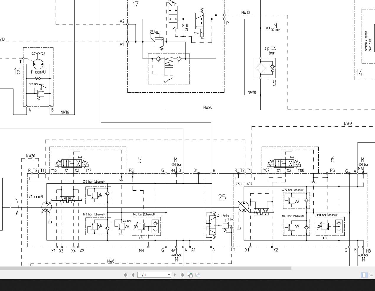 Bomag BW161AC-5 Hydraulic Schematic Drawing-No A92112595_02 2013 EN DE ...