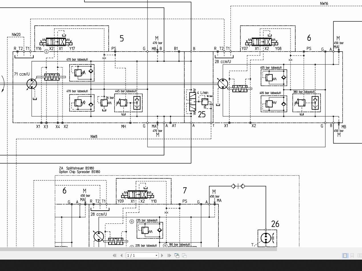 Bomag BW161AC-5 TIER 4_STAGE V Hydraulic Schematic Drawing-No A92113756 ...