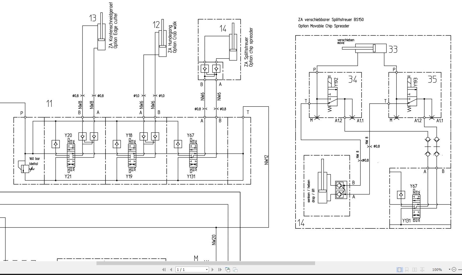 Bomag BW151AD-5AM Hydraulic Schematic Drawing No A92111365_03 2012 EN ...