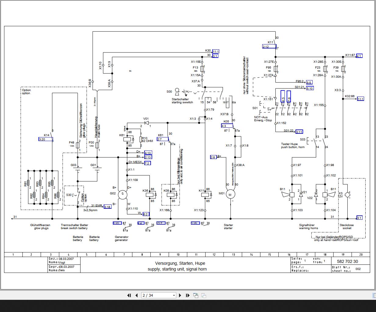 Bomag BW216...219 D-4 Tier III Circuit Diagram Drawing-No 58270230 2007 ...