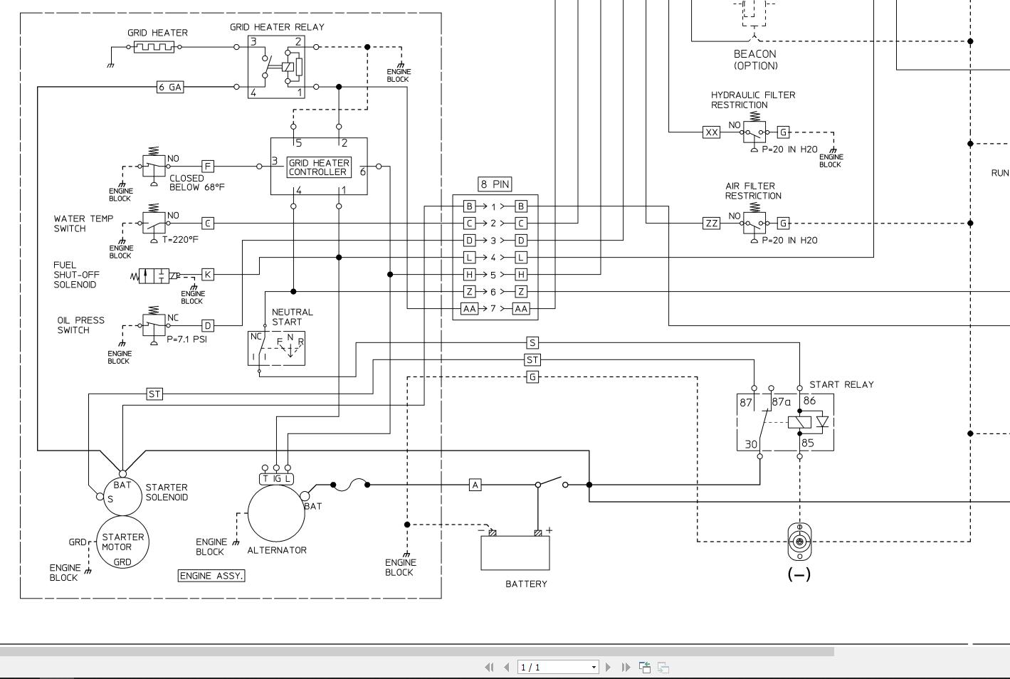 Bomag C530AH BW11RH Cummins B3.3 Tier3 Hydraulic Schematic Drawing-No ...