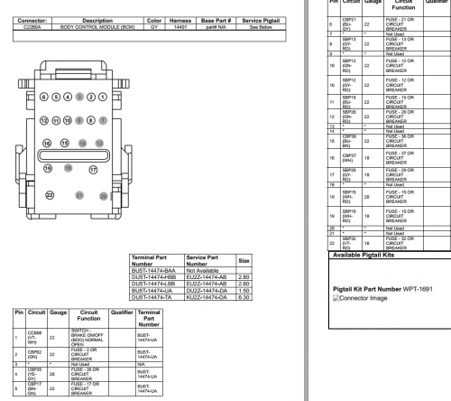 Ford Mustang 2022 Electrical Wiring Diagram, Connector Viewer Pinout & Engine 3