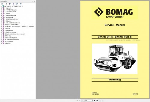 Bomag BW216DH 4i Service Manual DE