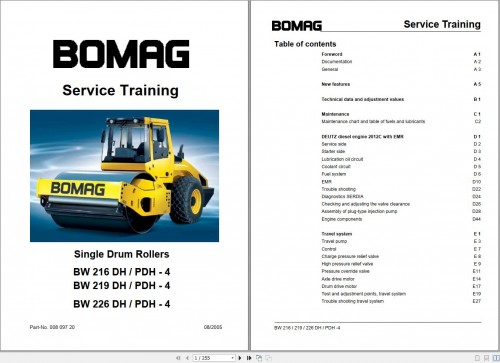 Bomag BW219DH 4, BW219PDH 4 Service Training