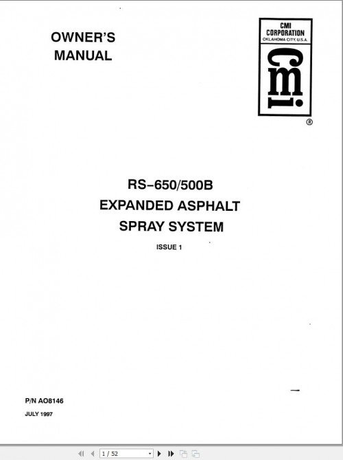 Bomag RS 500B Owner's Manual