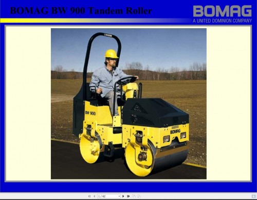 Bomag Tadem Roller BW900 Technical Manual
