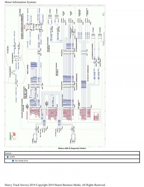 Autocar Truck ACMD Wiring Diagram Gas Single Drive 1