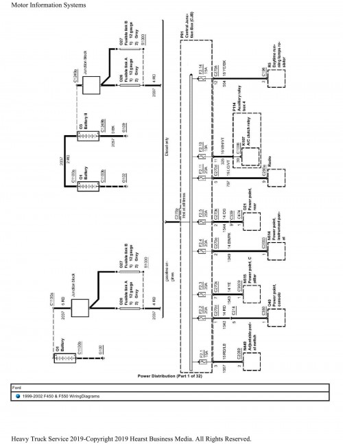 Ford Truck F450 F550 Wiring Diagrams 1999 2002 1