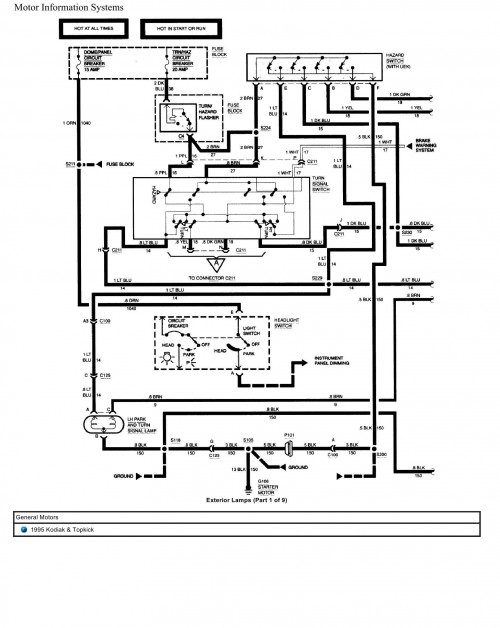 General Motors Truck Kodiak & Topkick Wiring Diagrams 1995