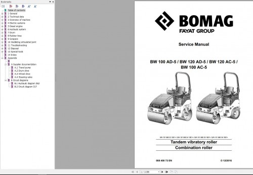 Bomag BW120AD 5 Service Manual