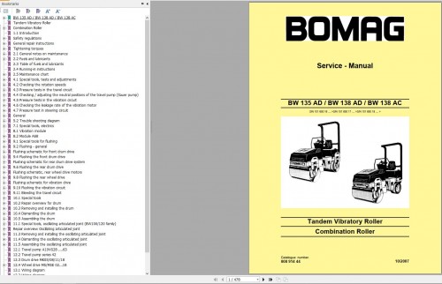 Bomag BW135AD Operating And Maintenance Instructions, Service Manual, Instructions For Repair EN RU