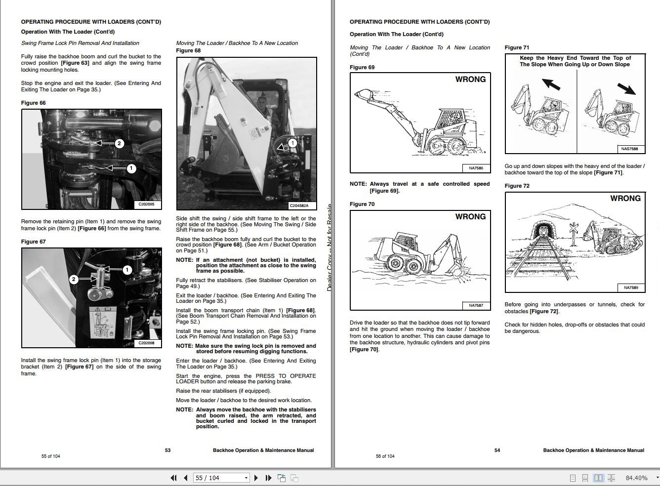 Bobcat Backhoe B32S B32V B35S B35V Operation And Maintenance Manual ...