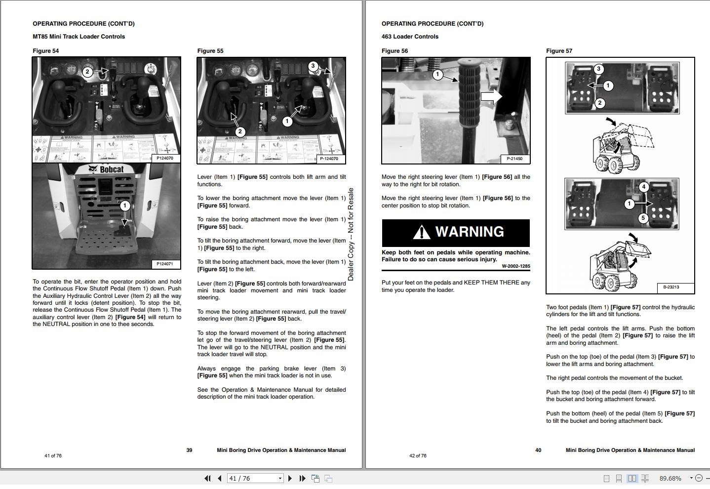 Bobcat Mini Boring Drive Operation and Maintenance Manual 6903826 07. ...