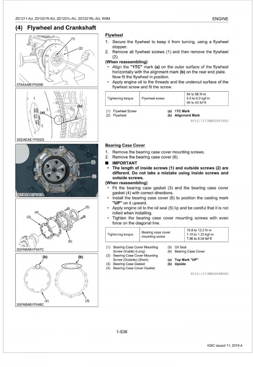 Kubota Zero Turn Mower ZD1221L AU Workshop Manual 1