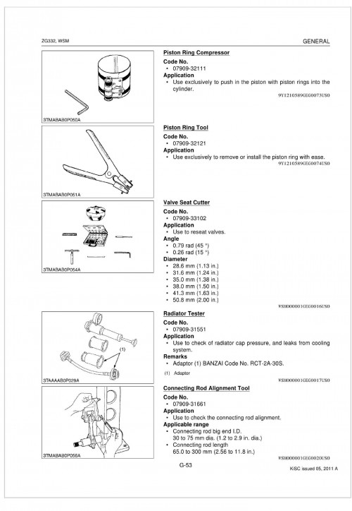 Kubota Zero Turn Mower ZG332 Workshop Manual 1