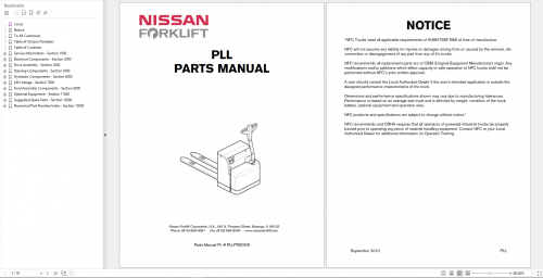 Unicarrier Forklift Truck 2.3GB PDF Parts & Service Manuals DVD 4