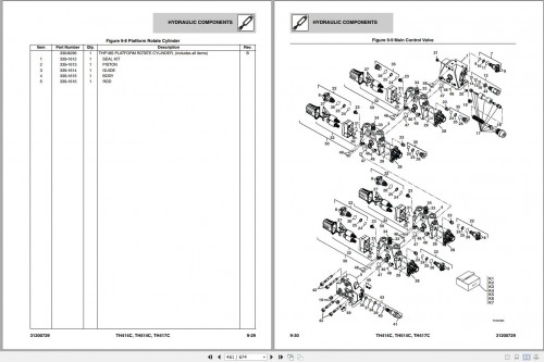 CAT Telehandler TH514C Parts Manual, Service Manual, Operation And Maintenance Manual 1
