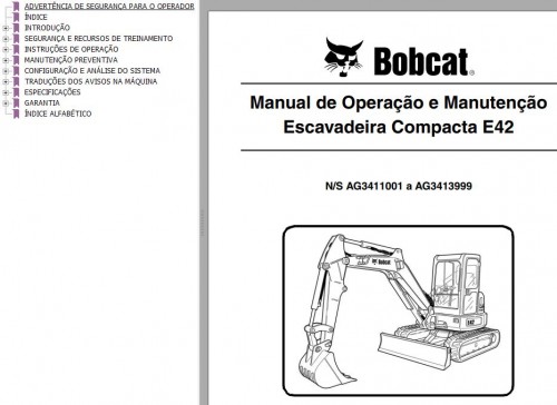 Bobcat Compact Tractor E42 Operation & Maintenance Manual PT