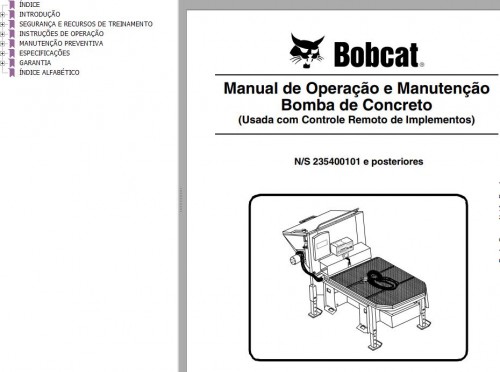 Bobcat Concrete Pump Operation & Maintenance Manual PT