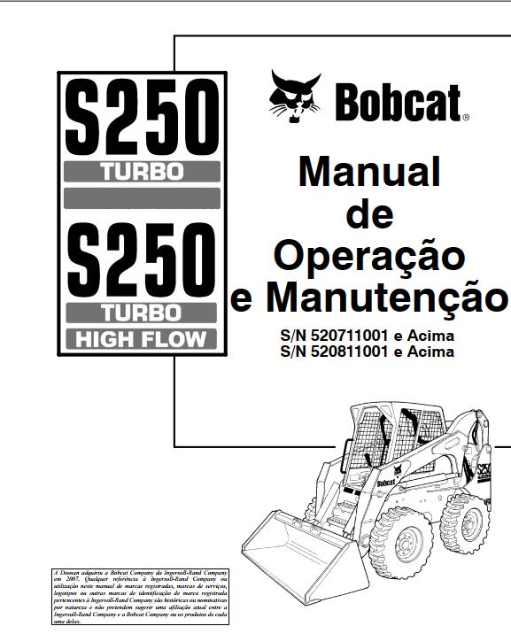 Bobcat Loader S250 Operation & Maintenance Manual PT | Auto Repair