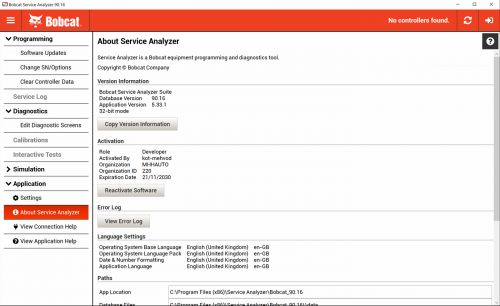 Bobcat Service Analyzer 90.16 09.2022 Remote Installation 1