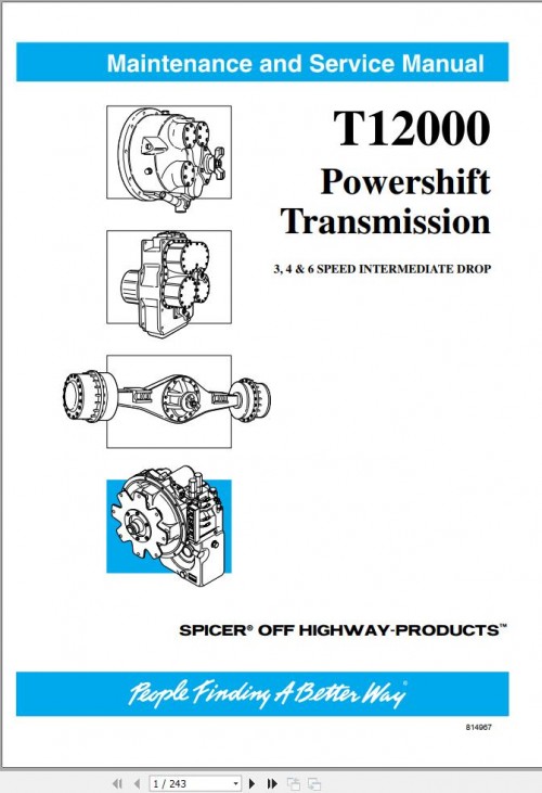 Pettibone Powershift Transmission 12000 Maintenance And Service Manual