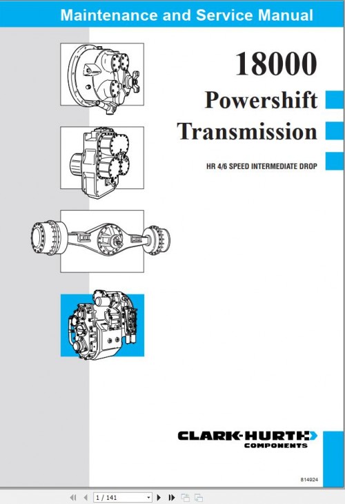 Pettibone Powershift Transmission 18000 Maintenance And Service Manual